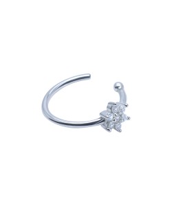 Flower Shaped With CZ Stone Ear Cuff EC-1478